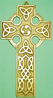 Image for Small Bronze Celtic Wall Cross with Trinity Knots