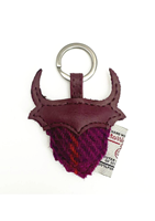 Image for Maccessori Highland Cow Harris Tweed Keyring