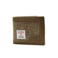 Image for Islander Mens Wallet with HARRIS TWEED- Chestnut Herringbone