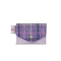 Image for Islander Card Wallet with HARRIS TWEED - Purple Tartan
