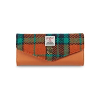 Image for Islander Large Clasp Purse with HARRIS TWEED - Orange Tartan