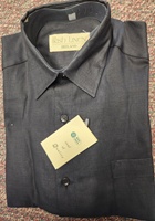 Image for Irish Linen Collared Shirt - Black