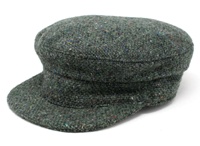 Image for Hanna Hats Tweed Skipper Cap - Green Fleck