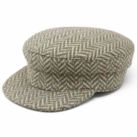 Image for Hanna Hats Tweed Skipper Cap - Grey/Green Fleck