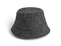 Image for Hanna Hats Wee Thatch Tweed Hat - Black and Grey Herringbone