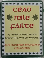 Image for Cead Mile Failte Metal Fridge Magnet