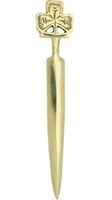 Image for Liffey Artifacts Brass Letter Opener - Shamrock