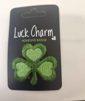 Image for Lucky Charm Adhesive Irish Shamrock Badge
