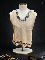 Image for Irish Linen Cotton Blend Celtic Swirl Vest by Tivoli Ireland