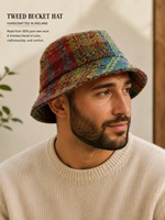 Image for Hanna Hats Eske Travel Tweed Hat - Multi Colored Plaid