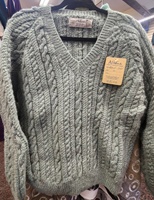 Athena V-Neck Wool & Alpaca Sweater, Mint - Medium