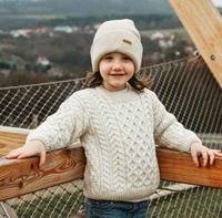 Image for Athena Knitwear Kids Crew Neck Trellis Pattern Sweater, Size 6