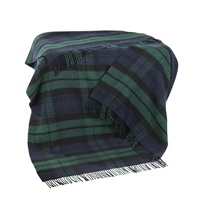 Image for John Hanly Merino Wool Cashmere Throw - Blackwatch