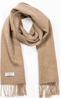 Image for John Hanly Irish Lambswool Short Scarf, Camel