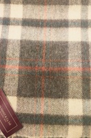 Image for John Hanly Irish Lambswool Medium Scarf, Brown and Tan Check