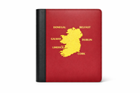 Image for Leather Tablet Carrying Case with Map of Ireland Design