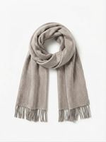 Image for Avoca Handweavers Cashmere Wool Sandymount Scarf, Light Grey