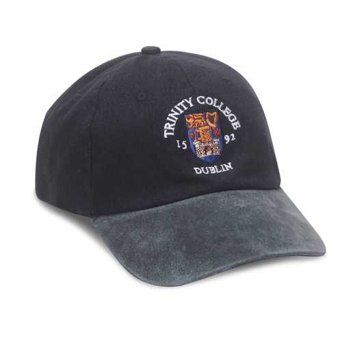 Image for Trinity College Dublin Est. 1592 Embroidered Cotton Hat with Suede Adjustable Strap