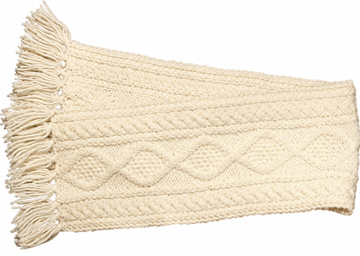 Image for Irish Merino Wool Children’s Handknit Scarf - Natural