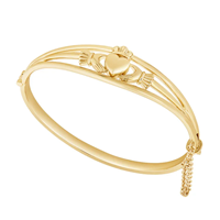 Image for Solvar Gold Plated Claddagh Bangle