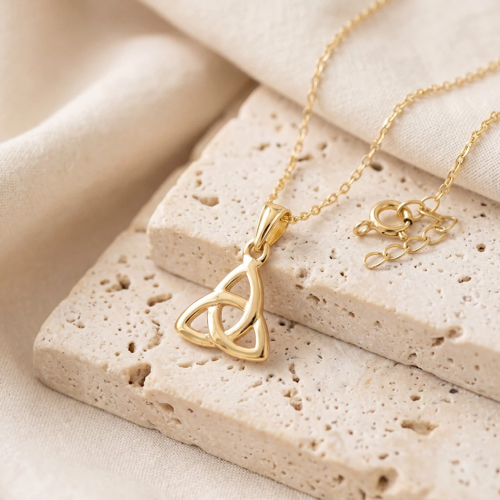 Image for Kilkenny Silver Gold Celtic Trinity Necklace