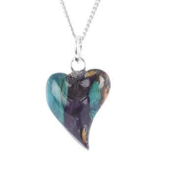 Image for Small Quirky Heart Heather Pendant