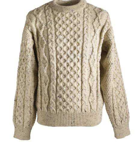 Image for Kerry Mills Merino Crew Sweater-Porridge