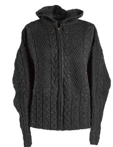 Image for Kerr Woolen Zip Up Charcoal Sweater