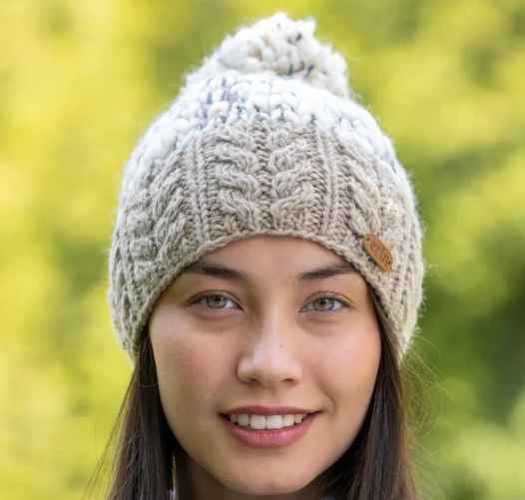 Image for Flecked Uneven Wool Bobble Hat