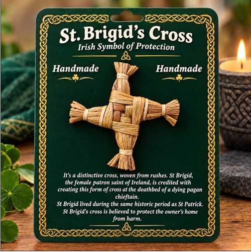 Image for St Brigid Cross Woven Rush 3.5"