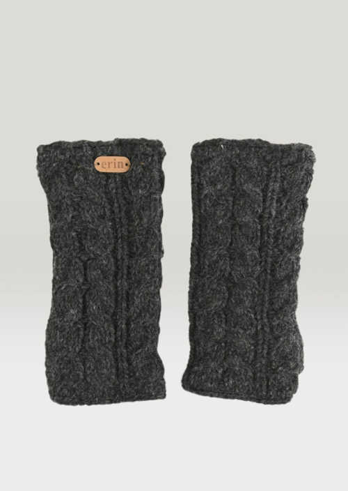 Image for Erin Knitwear Irish Aran Cable Handwarmers