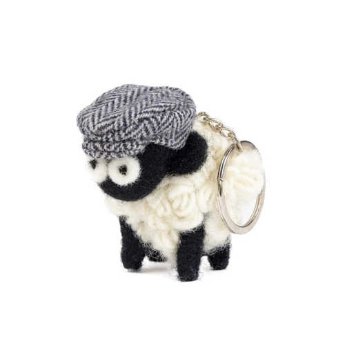 Image for Erin Knitwear Irish Labaabaa Sheep with Flat Cap Collectible Keychain