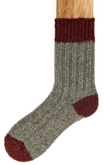 Image for Grange Craft Connemara Flecks Socks, Grey and Marron