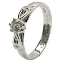 Image for 14kt White Gold Claddagh .25ct Diamond Ring