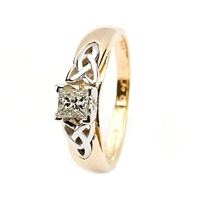 14kt Yellow & White Gold .50ct Princess Diamond Ring