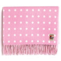 Image for Baby Lambswool Pink Spot Blanket