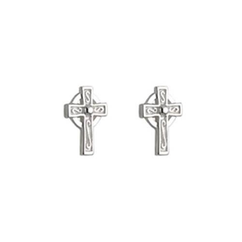 celtic cross earrings sterling silver