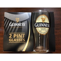 Image for Guinness Extra Stout Pint Glass, Two Pack