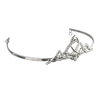 Image for Rhodium Plated Crystal Claddagh Tiara