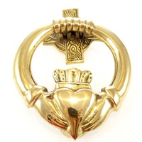 Image for Brass Claddagh and Cross Door Knocker, Medium