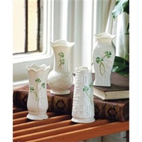 Belleek China Mini Vases, Set of 4, 4"