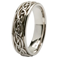 Image for 14Kt White Gold Celtic Design Wedding Ring