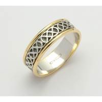 Image for Mens 14K Two-Toned Sheelin Narrow Celtic Band With Edges