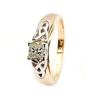 Image for 14kt Yellow & White Gold .25ct Princess Diamond Ring